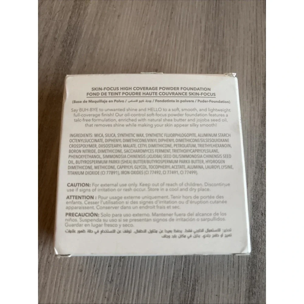 SHEGLAM ~ SKIN FOCUS HIGH COVERAGE POWDER FOUNDATION ~ HONEY ~ 0.39 OZ